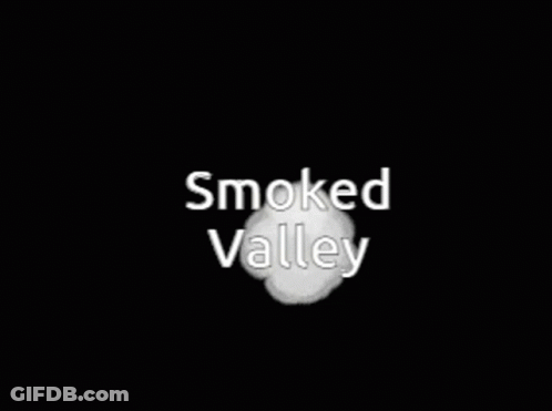 Smoked Valley Is Written On A White Cloud GIF
