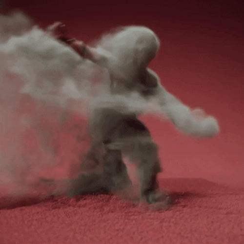 Smokey Man Doing Capoeira GIF