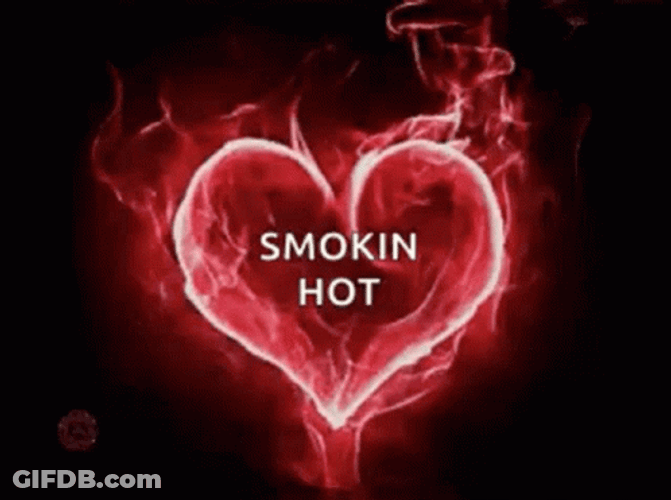 Smokin Hot Heart Fire GIF