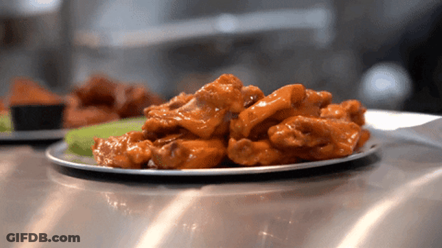 Smoking Chicken Wing GIF