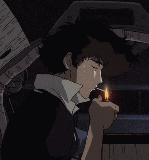 Smoking Cowboy Bebop Spike Spiegel GIF