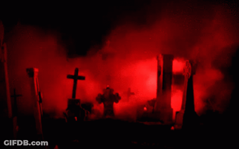 Smoking Graveyard Dark Aesthetic GIF
