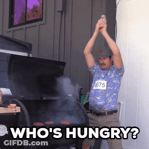 Smoking Grill Funny Guy Sprinkling Pepper GIF
