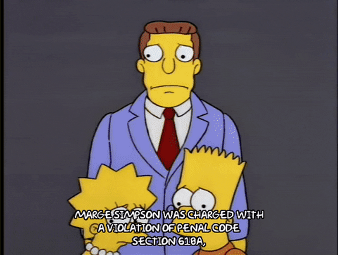 Smoking Large Marge And Lionel Hutz GIF