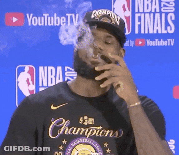 Smoking Lebron Missing Dunk GIF