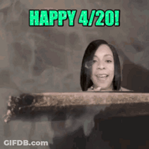 Smoking Marijuana Happy 420 Celebration GIF