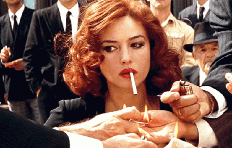 Smoking Monica Bellucci GIF