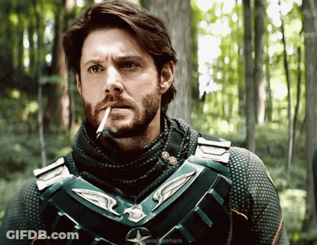 Smoking Soldier Boy GIF