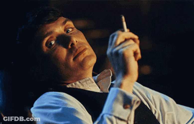 Smoking Thomas Shelby Thinking GIF
