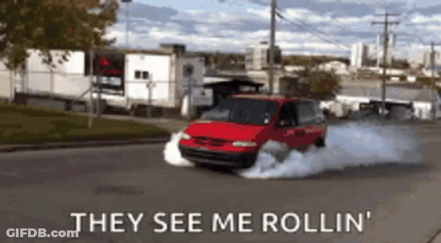 Smoky Car They See Me Rollin GIF