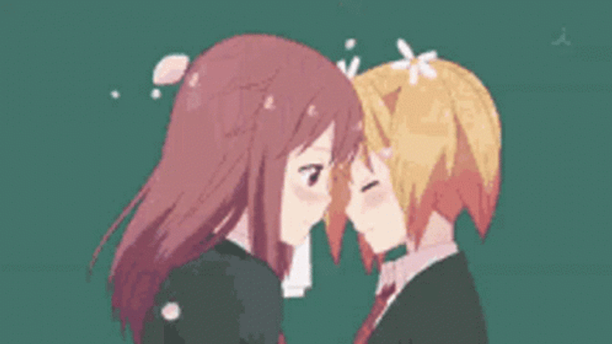 Smooch Anime Kiss Girls GIF