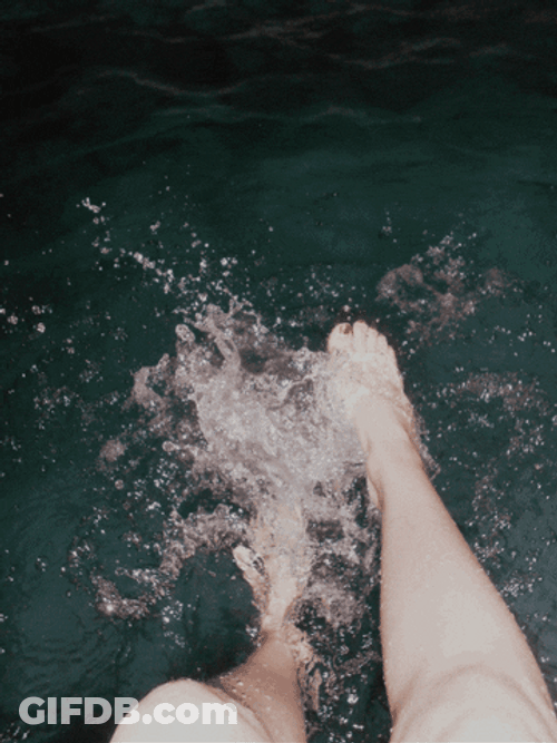 Smooth Legs Playing In Water GIF