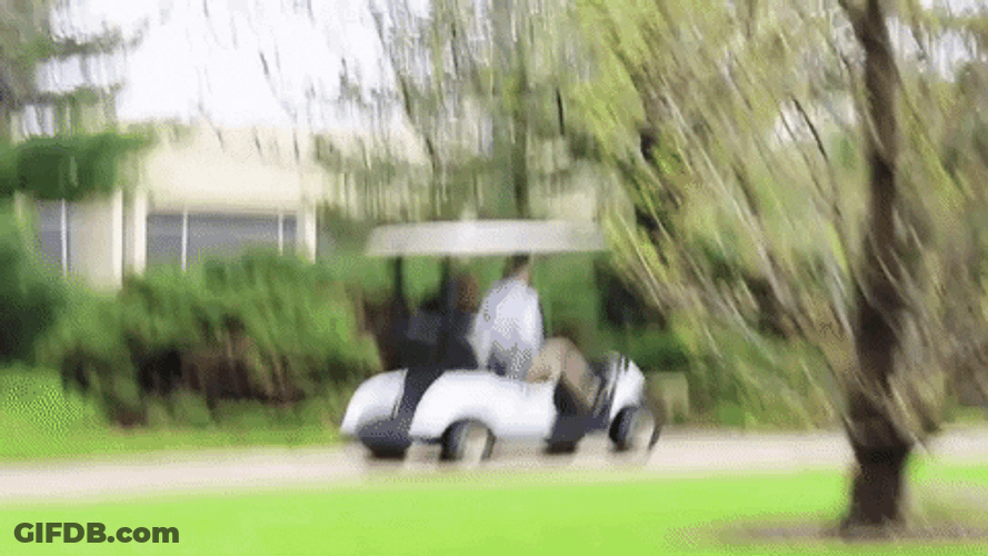 Smooth Moving Golf Cart GIF