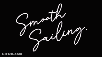 Smooth Sailing Poster Woman Walking On Sidewalk GIF