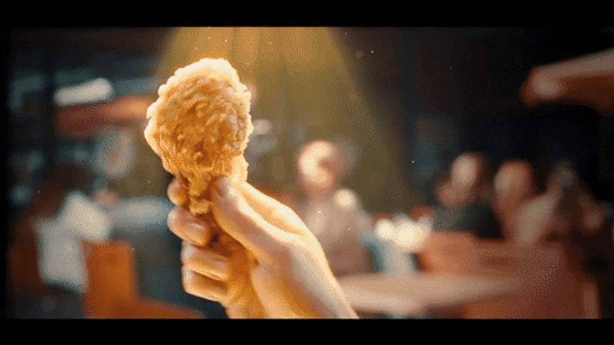 Smoothly Cut Chicken Nugget Meme GIF