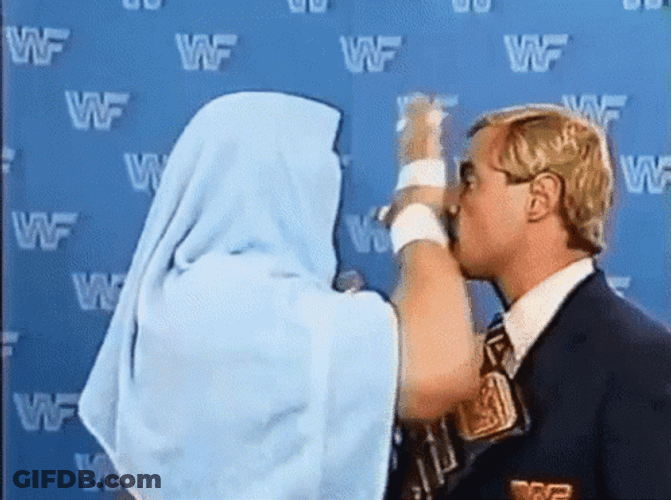 Smug Randy Savage Erasing The Face GIF