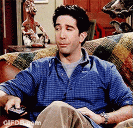 Smug Ross Geller GIF