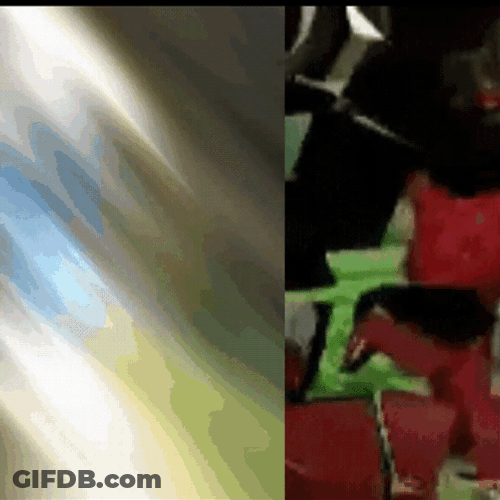 Smurf Cat Beside Spinning Picture GIF
