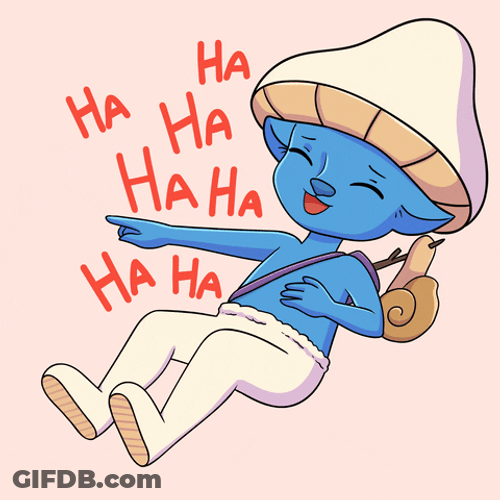 Smurf Cat Laughing Hard GIF