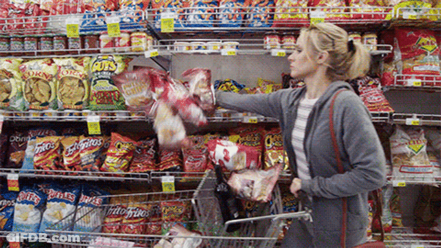 Snacks Hoard Stocking Up GIF