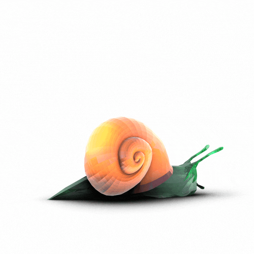 Snail Crawling Slow 3D Art GIF