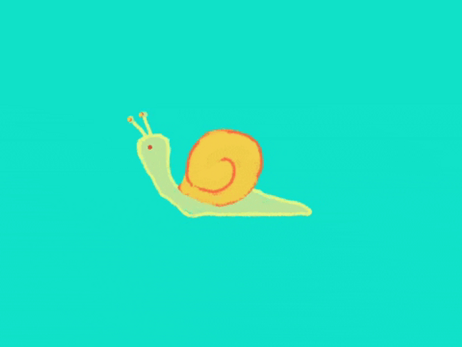 Snail Crawling Slow Doodle Art GIF