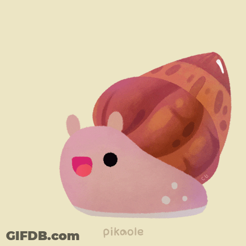 Snail Cute Pink Happy Heart GIF