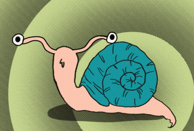 Snail Dancing Eyes Cartoon GIF