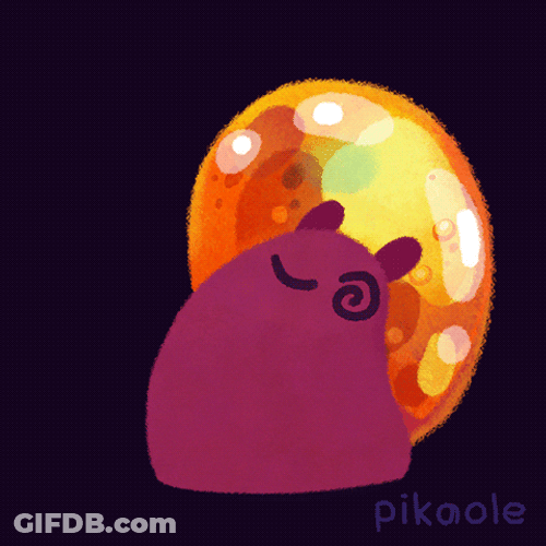 Snail Happy Dancing Animated Art GIF