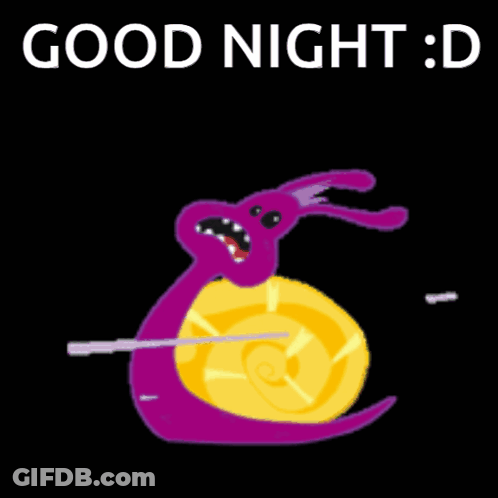 Snail Saying Good Night GIF