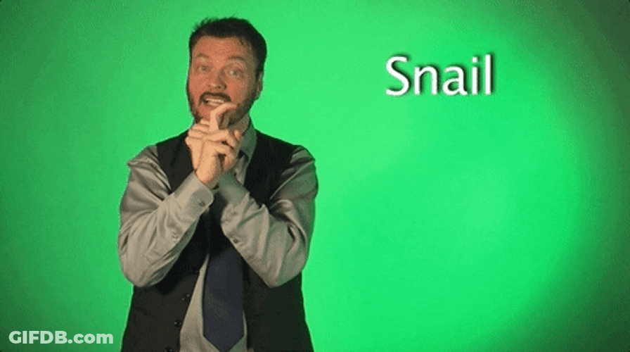 Snail Word Sign Language Teaching GIF