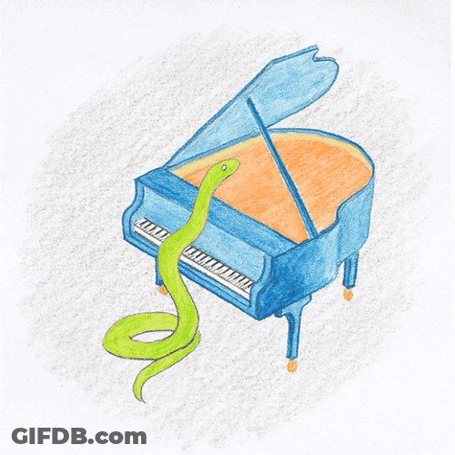 Snake Drawing As A Pianist GIF