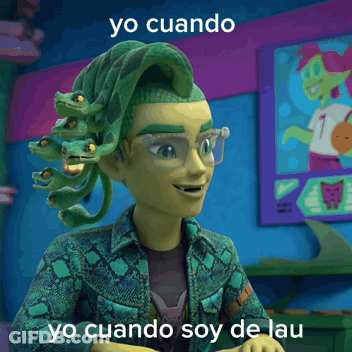 Snake-Haired Yo Cuando Yo Cuando Soy De Lau GIF