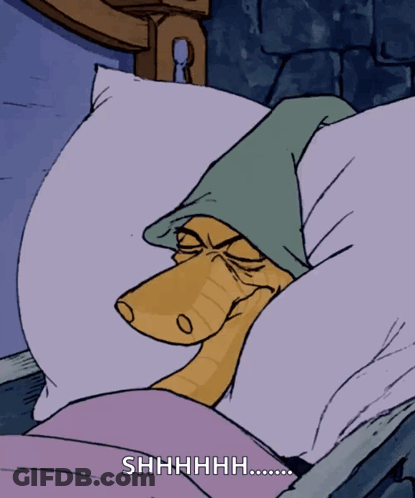 Snake Lying In Bed Saying Shhh GIF