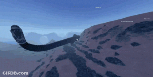 Snake On Mountain In Video Game GIF