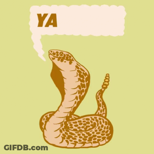 Snake Speech Bubble Saying Yasssss GIF