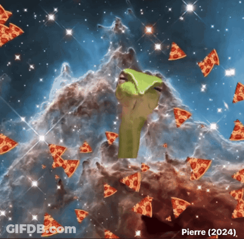 Snake Surrounded By Pizza Slices 2024 GIF