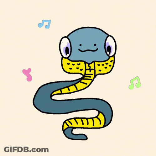 Snake Wearing Headphones And Bow Tie GIF