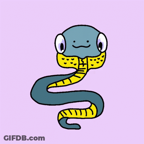 Snake With Smiley Face On Its Head GIF