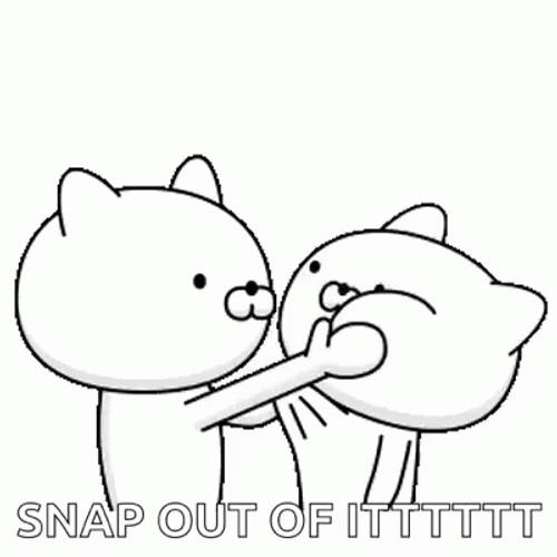 Snap Out Of It Cute Kawaii Slap GIF