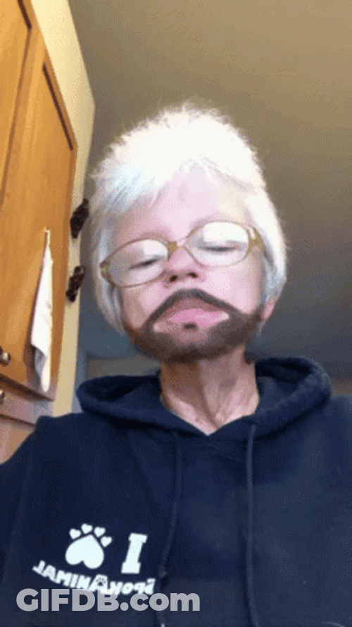 Snapchat Hairy Beard Selfie GIF