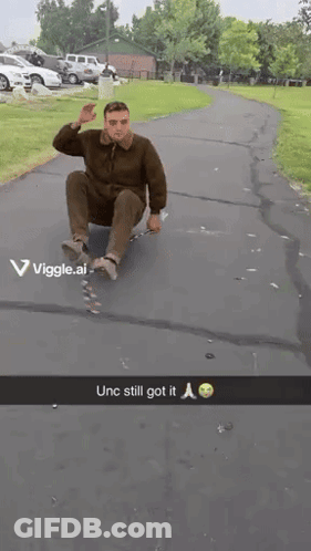 Snapchat Man Riding Skateboard Unc Still Got It GIF