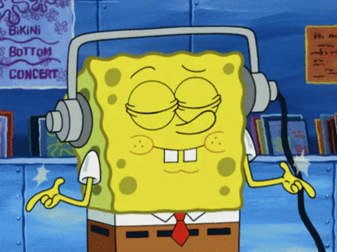 Snapping Spongebob Squarepants Jamming GIF