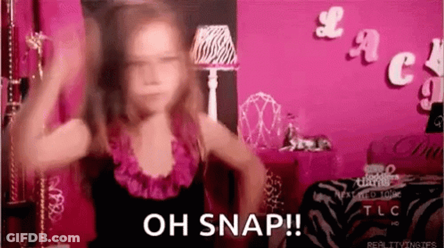 Snappy Little Girl Finger Snap GIF