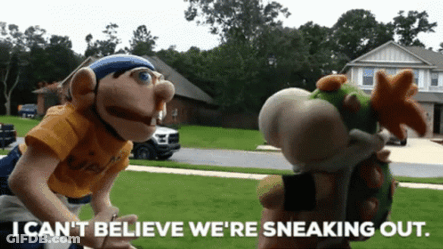 Sneak Out Jeffy And Junior GIF
