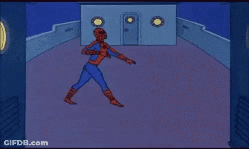 Sneak Out Spiderman GIF