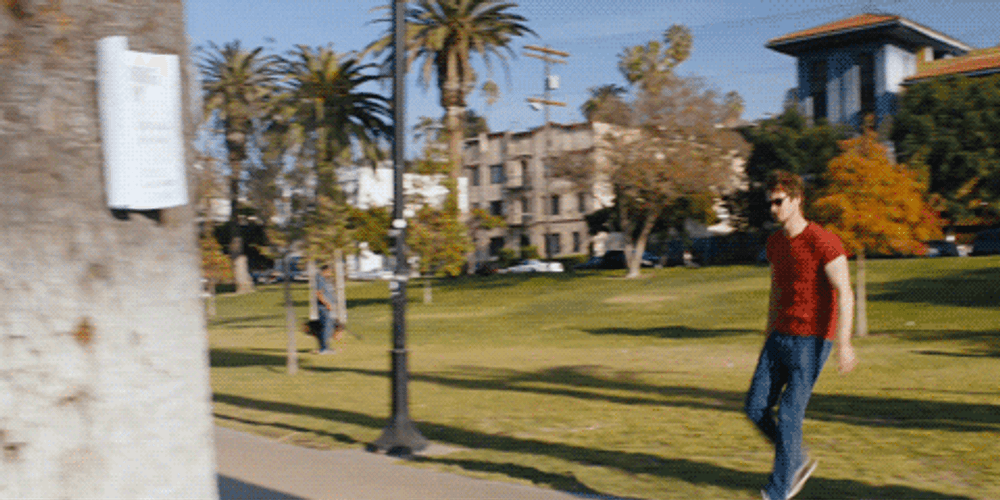 Sneaking Hollywood Actor Andrew Garfield GIF