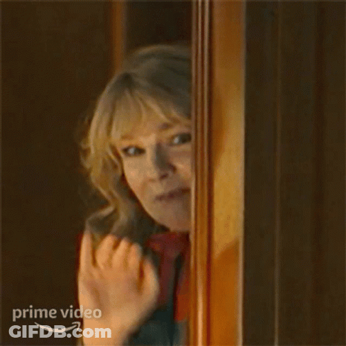 Sneaking Wave Hello Lilly Rabe GIF