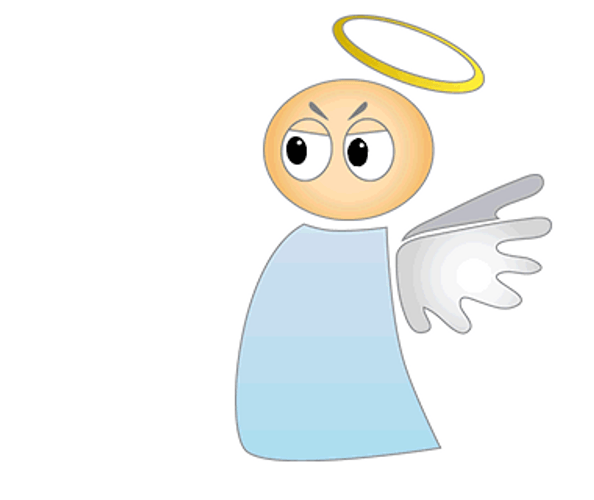 Sneaky Angel Drinking Cartoon GIF