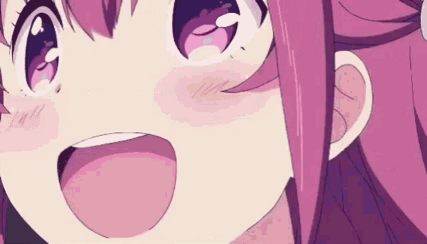 Sneaky Anime Girl Smug Face GIF
